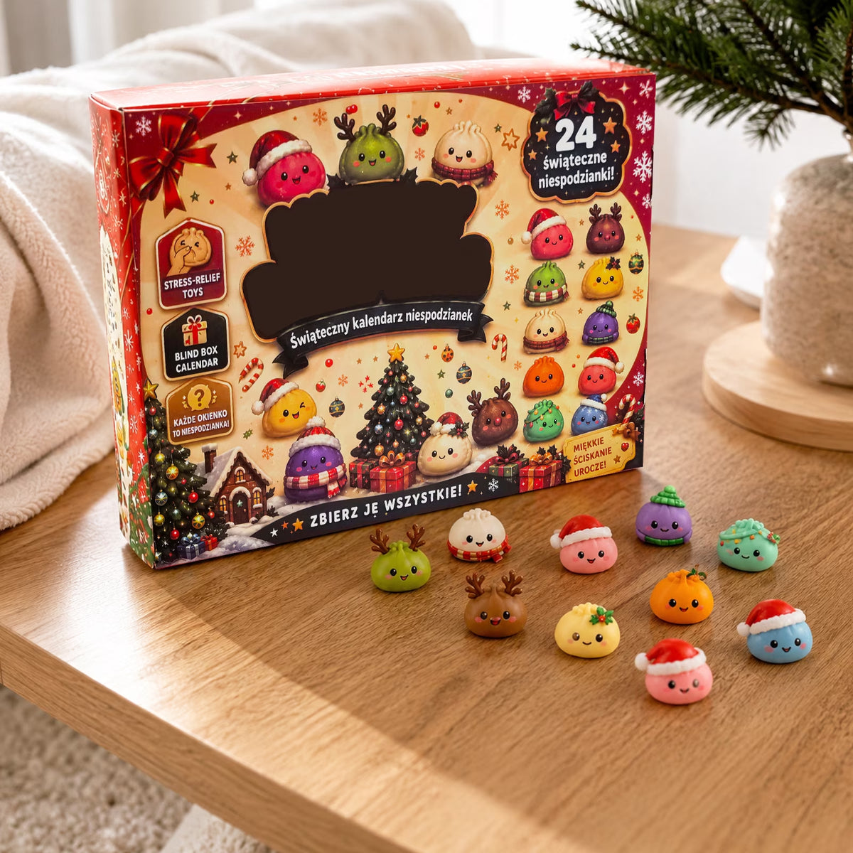 Christmas squishy advent calendar with 24 bao squishies – view 5