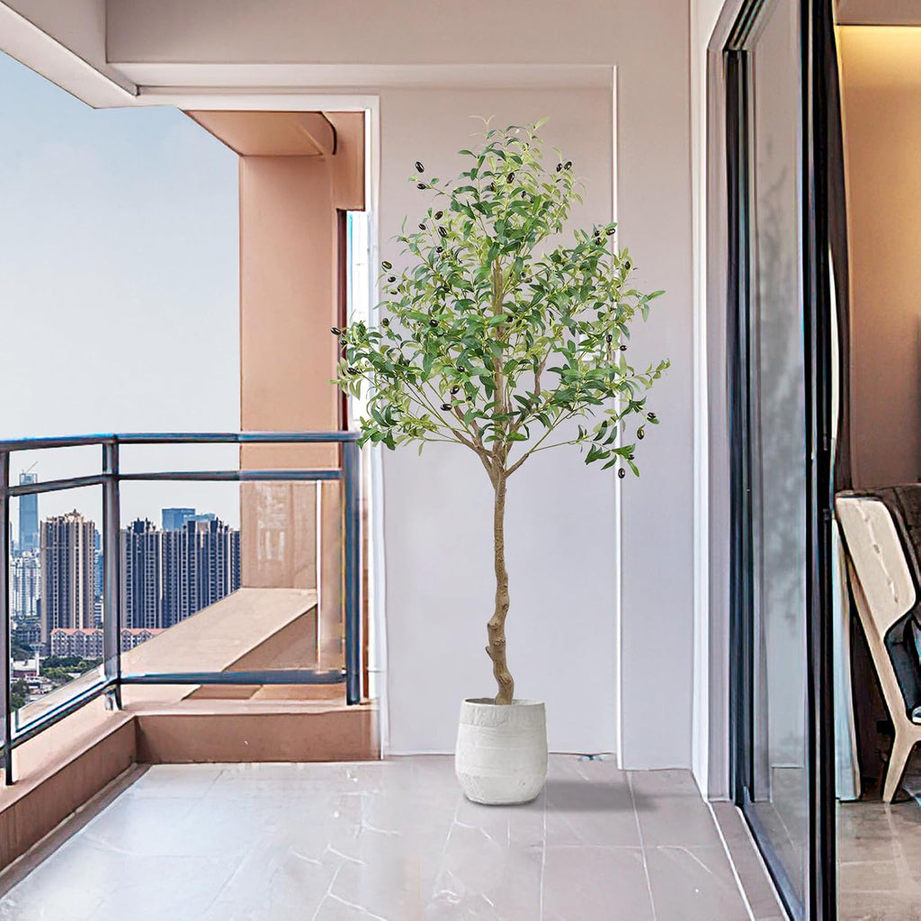 6 ft artificial olive tree – view 4
