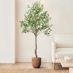6 ft artificial olive tree in pot