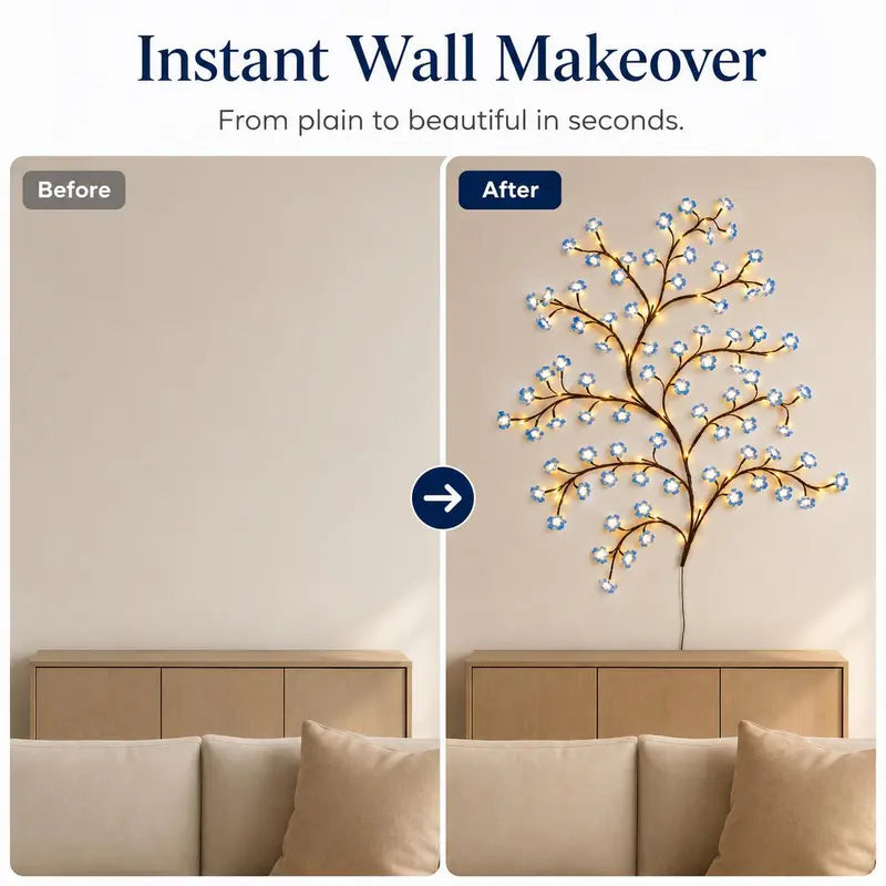Glowing branch LED light – view 3
