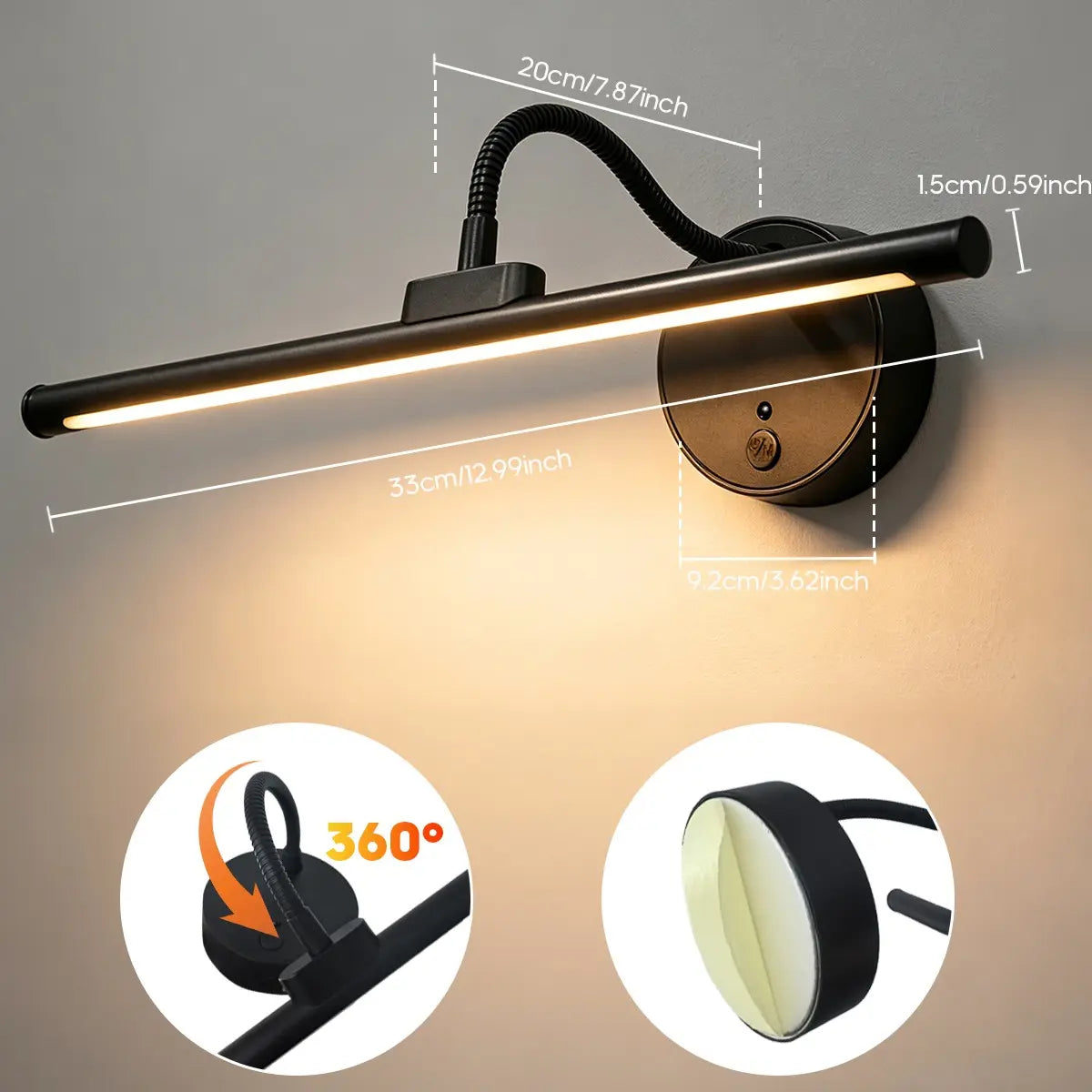 Cordless picture light with remote – view 2