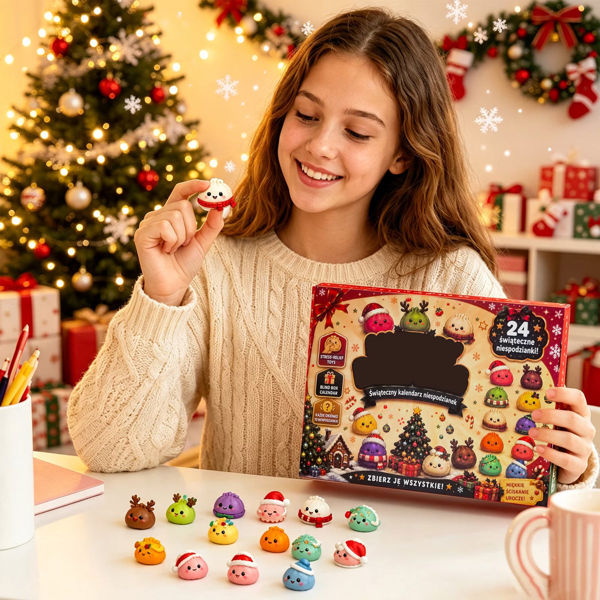 Christmas squishy advent calendar with 24 bao squishies – view 6