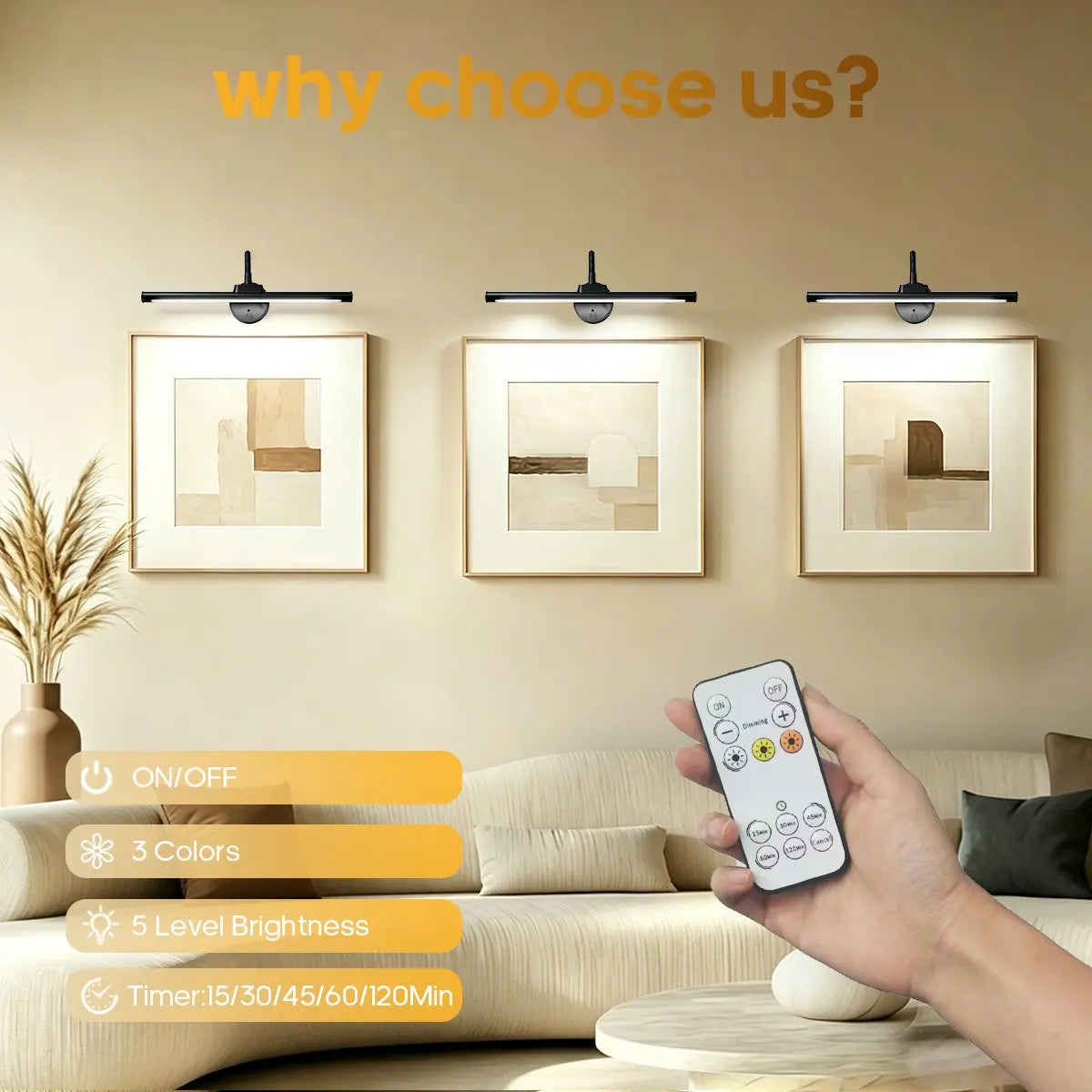 Cordless picture light with remote – view 8