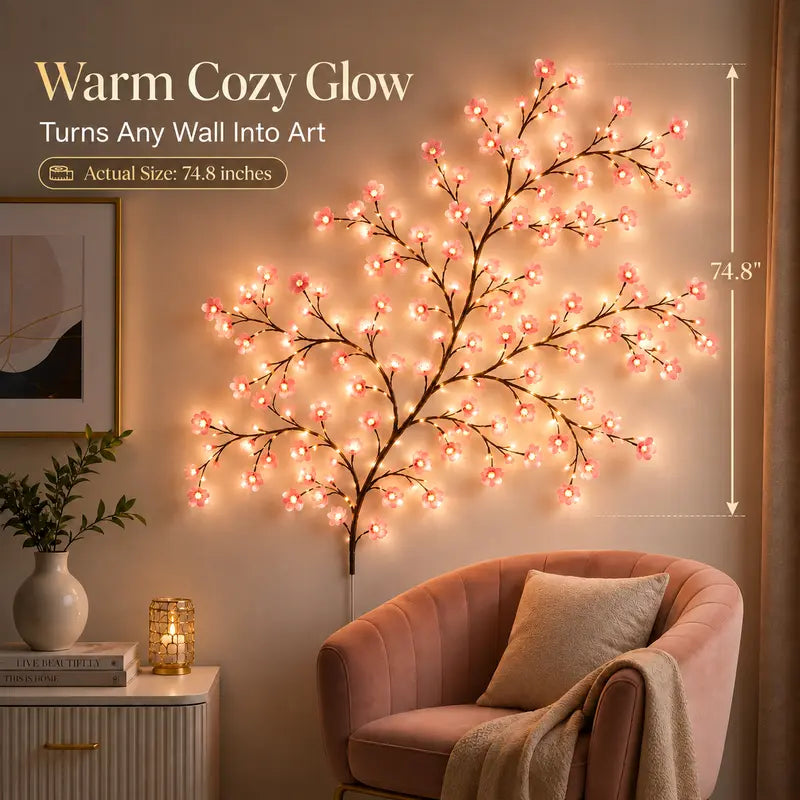 Glowing branch LED light – view 2