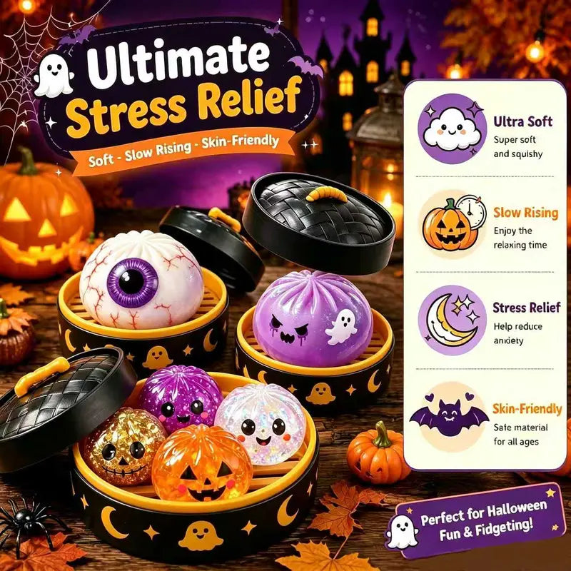 Ghost mochi squishy set for Halloween – view 5