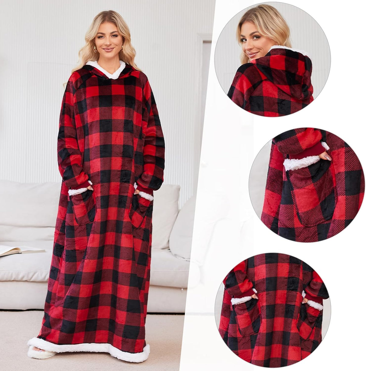 Wearable blanket hoodie – view 3